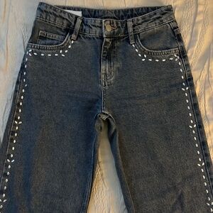 Silver Studded Petite Jeans